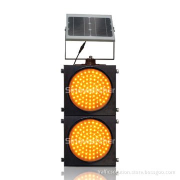 200mm/300mm Red/Yellow Two Units Solar Warning Flashing Light
